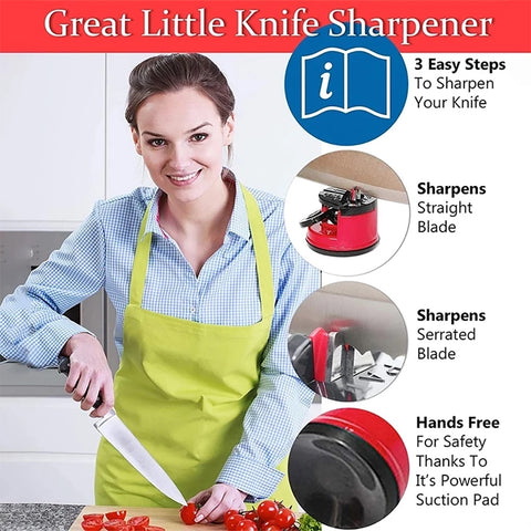 1pc Portable Knife Sharpener, Three Stage Knife Sharpener