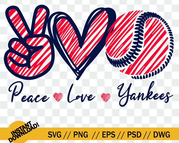 Download Peace Love Yankees Svg New York Yankees Peace Love Svg File Peace Vectorenvy