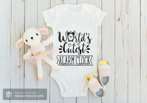 Download World S Cutest Alarm Clock Svg Baby Svg Newborn Svg Baby Onesie Vectorenvy