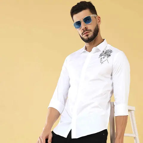 White Club Shirt for Men