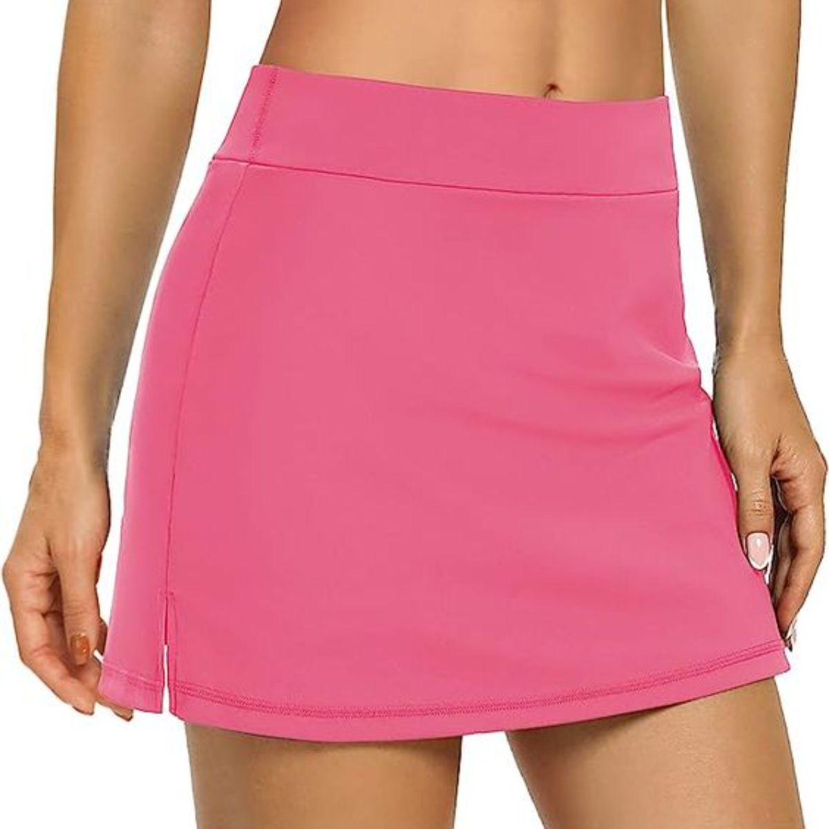 LouKeith Tennis Skirts for Women Golf Athletic Activewear Skorts Mini Summer Workout Running Shorts with Pockets Khaki XS