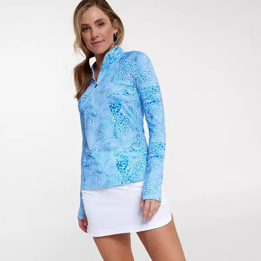 CALIA | Women's UV Long Sleeve 1/2 Zip| Golf Shirt