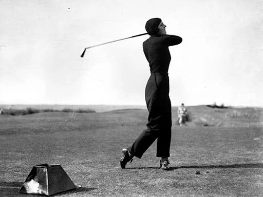 Woman golfer | black and white image | golf swing