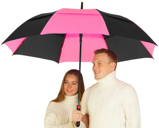 Repel Umbrella | Black and Pink