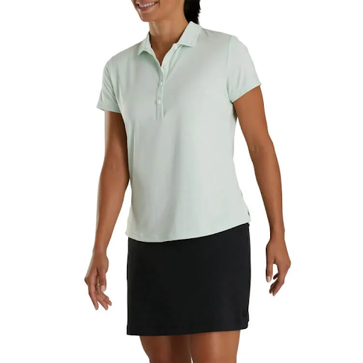 Women Golf Polos | Footjoy Solid Lisle Self Collar Women