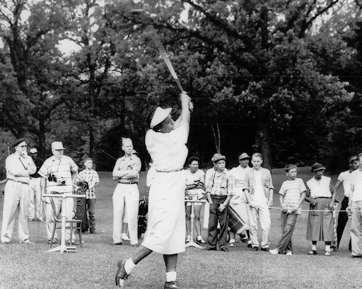 Ann Gregory | female golfer | long skirt