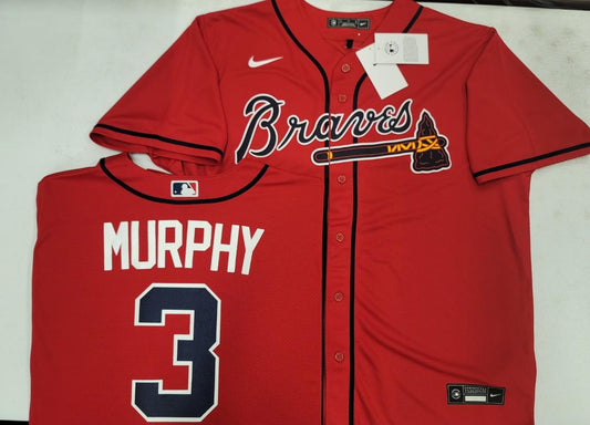 Nike Atlanta Braves MORGAN WALLEN 98 Sewn Baseball Jersey RED –