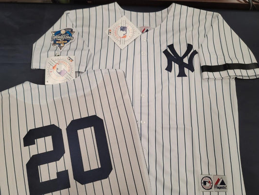 Majestic New York Yankees JORGE POSADA 2000 World Series Baseball Jersey  GRAY (Bob Lemon)