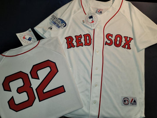 Majestic Boston Red Sox GABE KAPLER 2004 World Series Baseball Jersey –