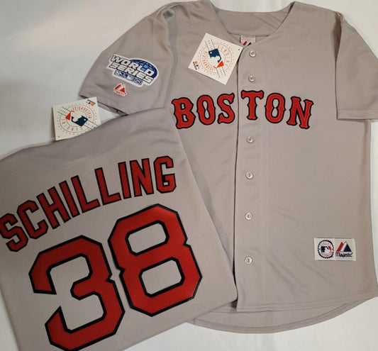 Majestic Boston Red Sox DAVID ORTIZ 2007 World Series Baseball Jersey WHITE