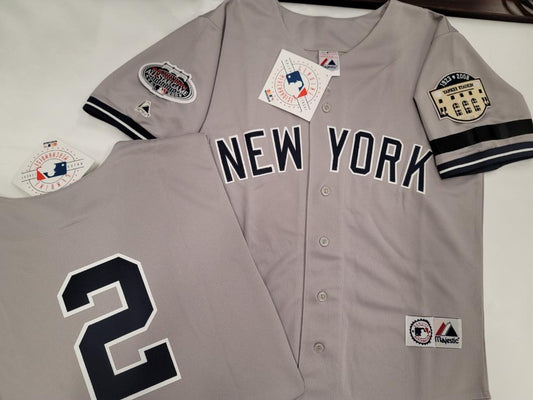 Majestic New York Yankees BRETT GARDNER 2008 Baseball JERSEY GRAY (Sta –