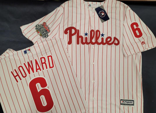 Phillies Mlb Howard #6 Pinstripe Jersey