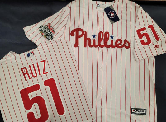 00's Carlos Ruiz Philadelphia Phillies Majestic MLB Jersey Size