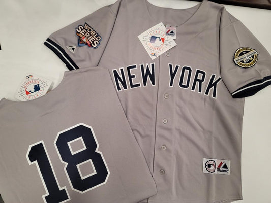 Derek Jeter New York Yankees Majestic Gray 2XL Baseball Jersey