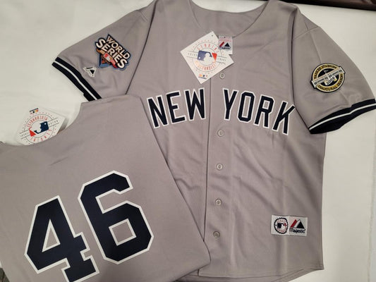 Majestic New York Yankees ROBINSON CANO 2009 World Series Baseball JERSEY  GRAY