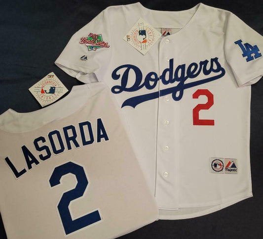 Majestic, Shirts, Vintage Majestic Los Angeles Dodgers Blue Baseball  Jersey Sz Xl