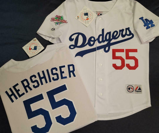 MAJESTIC  OREL HERSHISER Cleveland Indians 1995 Throwback Baseball Jersey