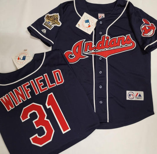 1998 CLEVELAND INDIANS AUTHENTIC RUSSELL ATHLETIC JERSEY (AWAY) XL