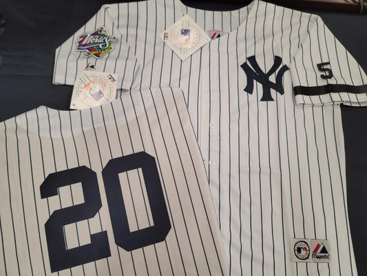 Majestic New York Yankees JOE GIRARDI 1999 World Series Baseball JERSE –