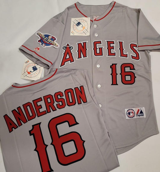 Garret Anderson Anaheim Angels 2002 Home Baseball Throwback 