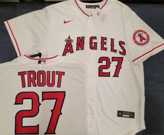 Los Angeles Angels Mike Trout Nike White Jersey