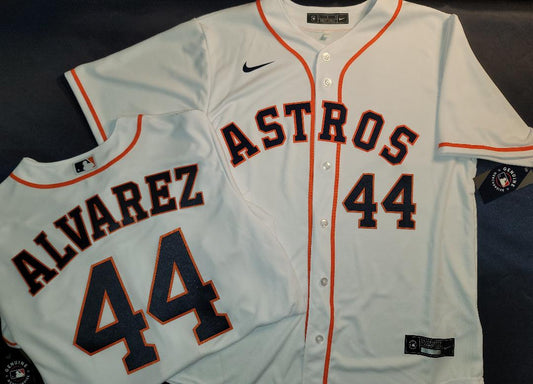 Mens NIKE Houston Astros JUSTIN VERLANDER Baseball Jersey WHITE –