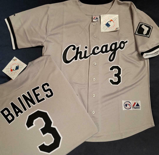 MAJESTIC  HAROLD BAINES Chicago White Sox 1987 Cooperstown Baseball Jersey