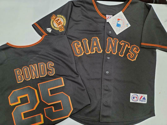 Majestic, Shirts & Tops, Vintage Majestic San Francisco Giants Barry  Bonds Cream Jersey Youth Large