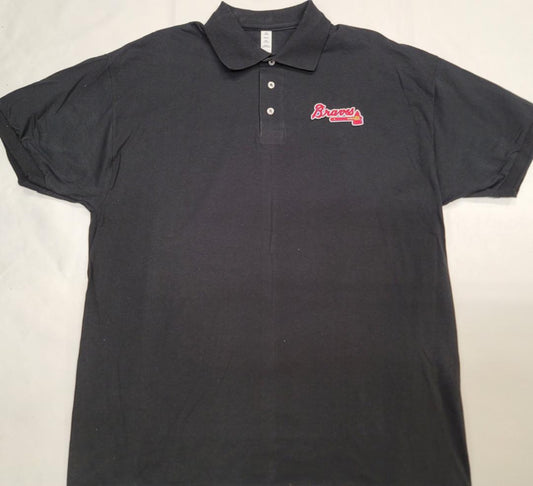 Mens MLB Team Apparel ATLANTA BRAVES Baseball Polo Golf Shirt RED