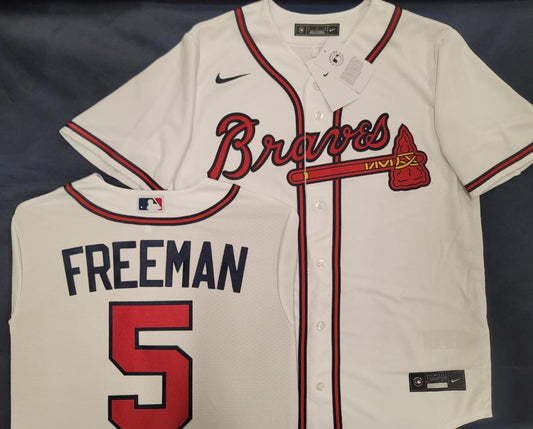 WOMENS Nike Atlanta Braves FREDDIE FREEMAN Sewn Baseball Jersey WHITE –