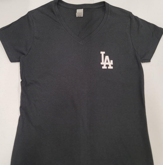 Womens MLB Team Apparel TAMPA BAY RAYS V-Neck Baseball Shirt BLACK –