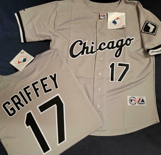 KEN GRIFFEY JR.  Chicago White Sox 2008 Home Majestic Throwback Baseball  Jersey
