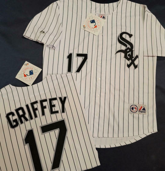 KEN GRIFFEY Jr.  Seattle Mariners 1989 Away Majestic Throwback Baseball  Jersey