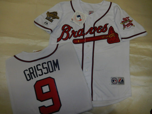 Marquis Grissom Atlanta Braves 1995 Away Baseball Throwback 