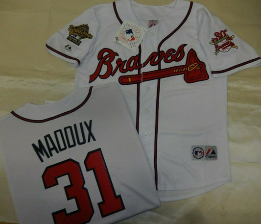 Greg Maddux Men's Atlanta Braves Home Jersey - White Authentic