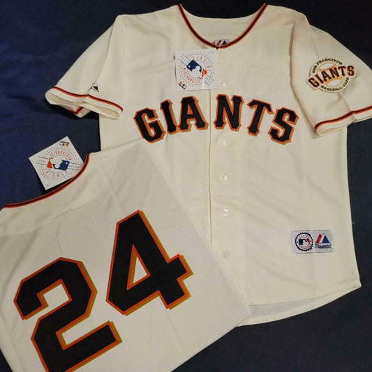 Majestic San Francisco Giants BARRY BONDS Sewn Baseball Jersey CREAM –