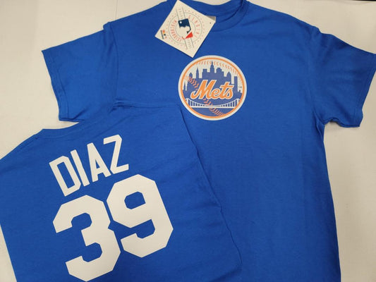 Men's New York Mets Edwin Diaz Majestic Royal Logo Official Name