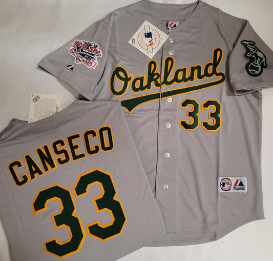 Majestic Oakland A's RICKEY HENDERSON 1989 World Series Baseball Jerse –