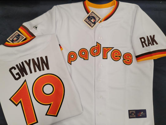 Tony Gwynn San Diego Padres White Cooperstown Jersey by Nike