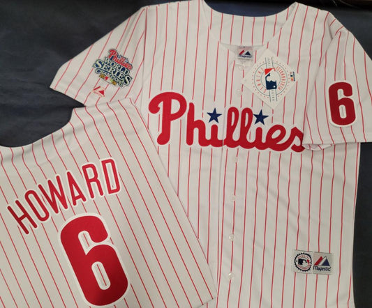 Majestic Philadelphia Phillies PAT BURRELL 2008 World Series Champions –