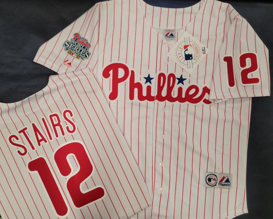 20114 Phillies MATT STAIRS 2008 World Series CHAMPIONS Baseball JERSEY NWT