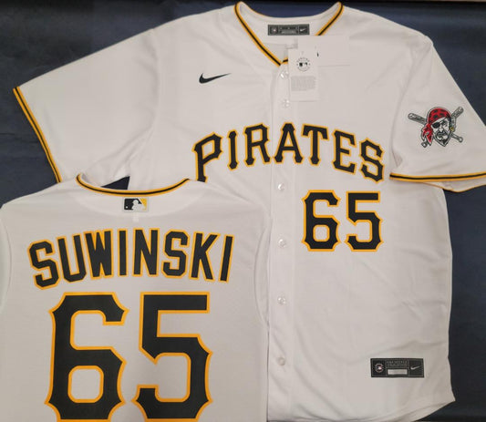 Nike Pittsburgh Pirates ANDY VAN SLYKE Sewn Baseball Jersey WHITE