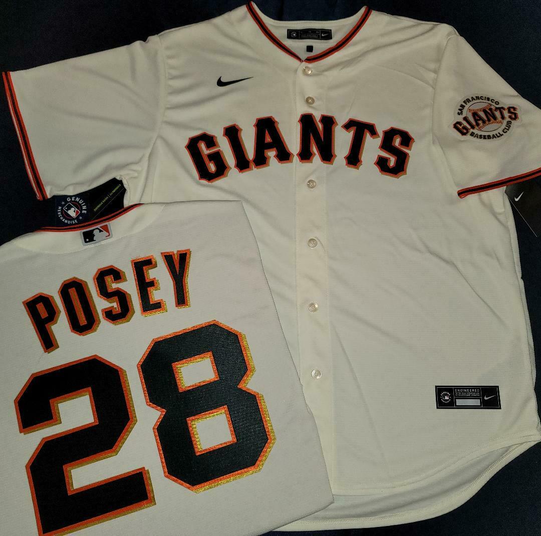 Mens Nike San Francisco Giants EVAN LONGORIA Baseball JERSEY CREAM