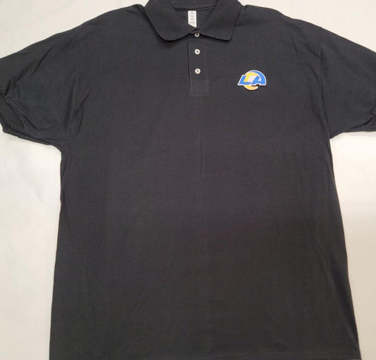 LOS ANGELES / ST LOUIS RAMS embroidered logo collared polo golf shirt men's  XL