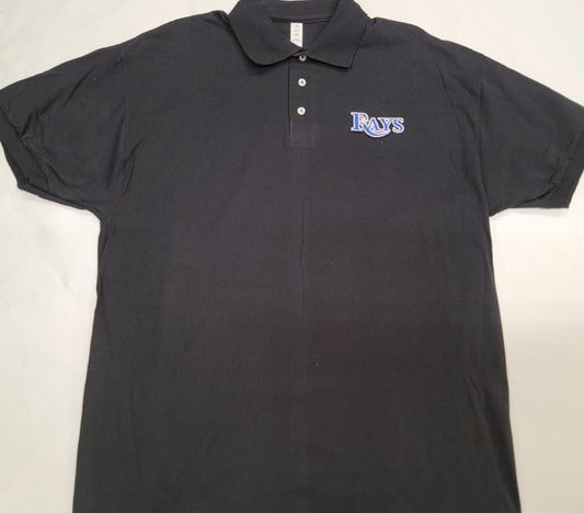 Mens MLB Team Apparel TAMPA BAY RAYS Baseball Polo Golf Shirt ROYAL –