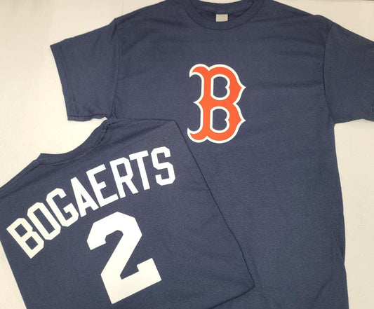 Mens MLB Team Apparel Boston Red Sox RAFAEL DEVERS Baseball Shirt NAVY –
