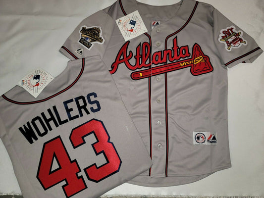 Majestic Atlanta Braves RYAN KLESKO 1995 World Series Baseball Jersey –