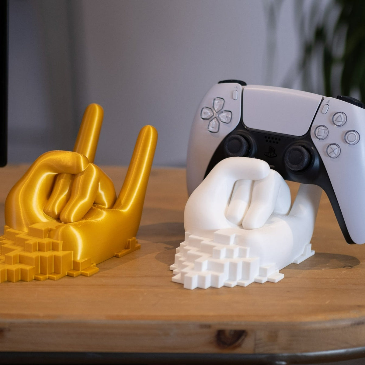 Cubone Controller Stand  3D-printed locally by independent makers.