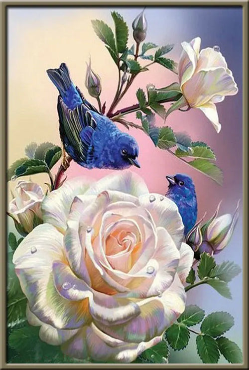 DIY Diamond Mosaic Flowers 5D Diamond Painting Cross Stitch Rose Full Round Drill Rhinestone Diamond Embroidery Home Decor