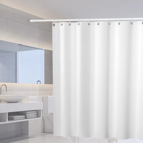 White Shower curtains Solid Color Bathroom Curtain Polyester Fabric Thicken Waterproof Mildewproof Partition Bath Curtain